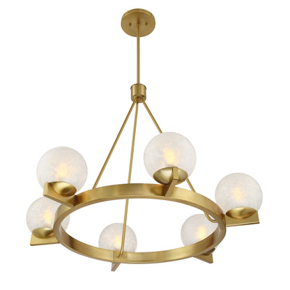 Darien 6-Light Chandelier Warm Brass