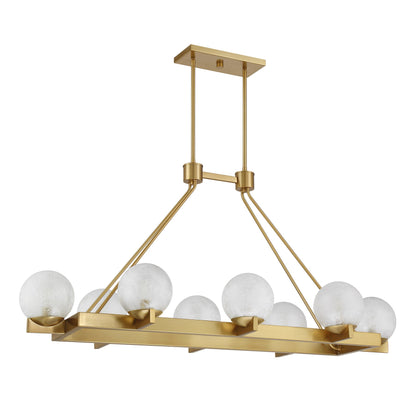 Darien 8-Light Linear Chandelier Warm Brass