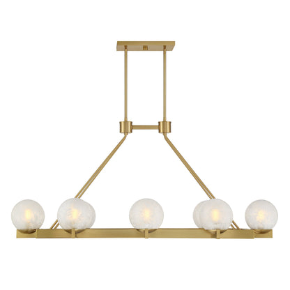 Darien 8-Light Linear Chandelier Warm Brass