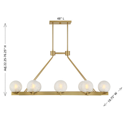 Savoy House Darien 8-Light Linear Chandelier - alternate view