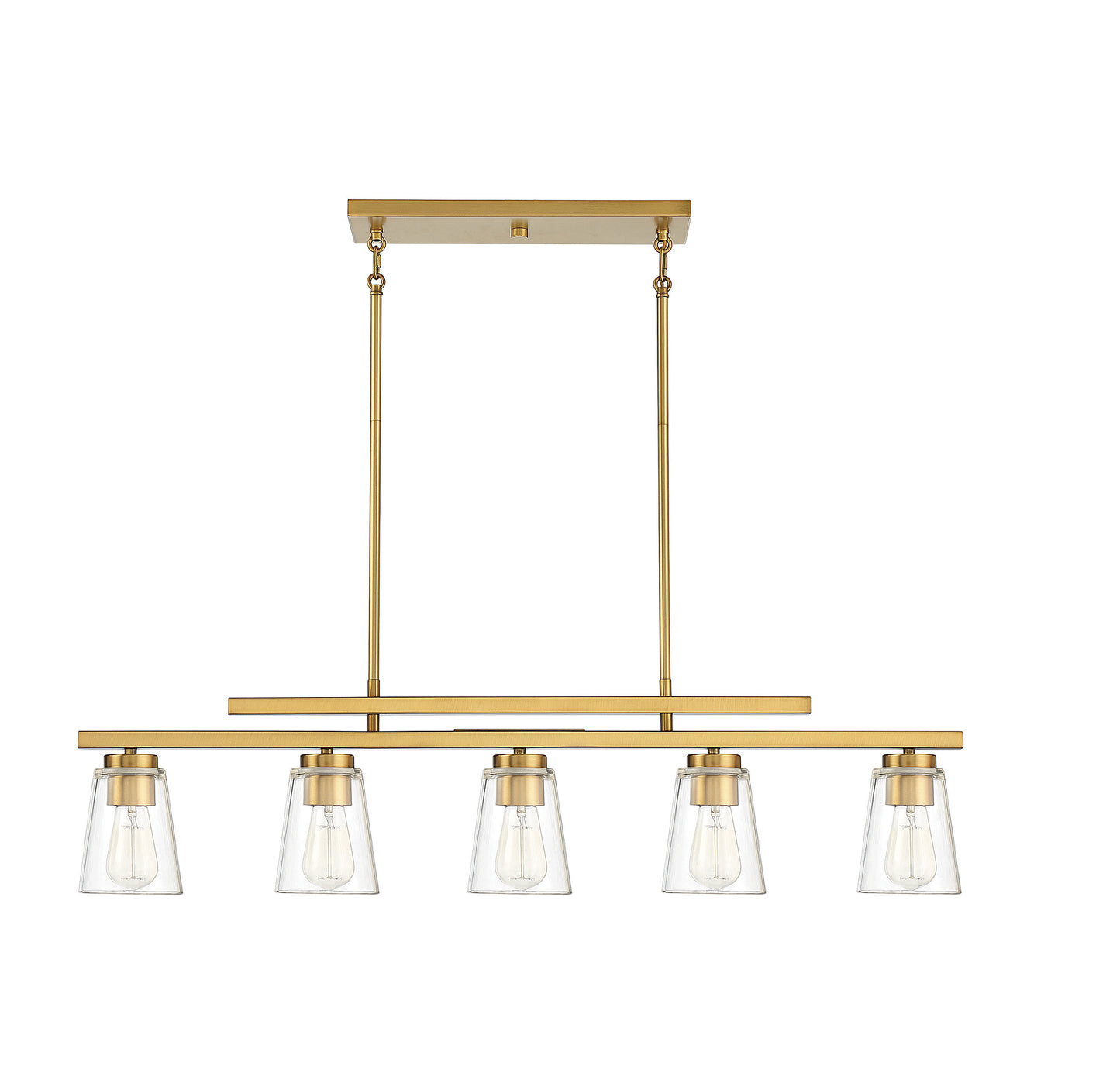 Calhoun 5-Light Linear Chandelier in Matte Black