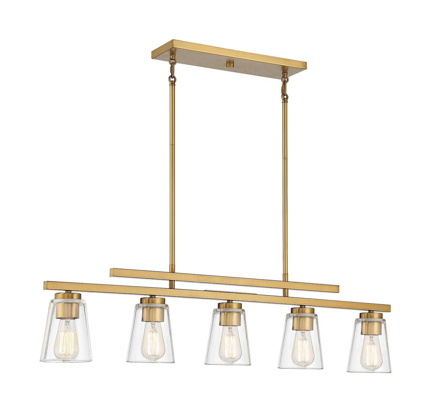 Calhoun 5-Light Linear Chandelier in Matte Black