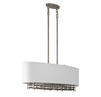Cameo 4-Light Linear Chandelier in Campagne Luxe
