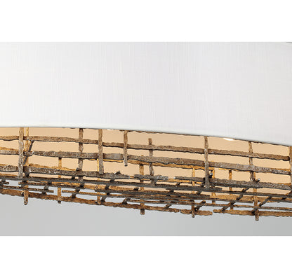 Cameo 4-Light Linear Chandelier in Campagne Luxe
