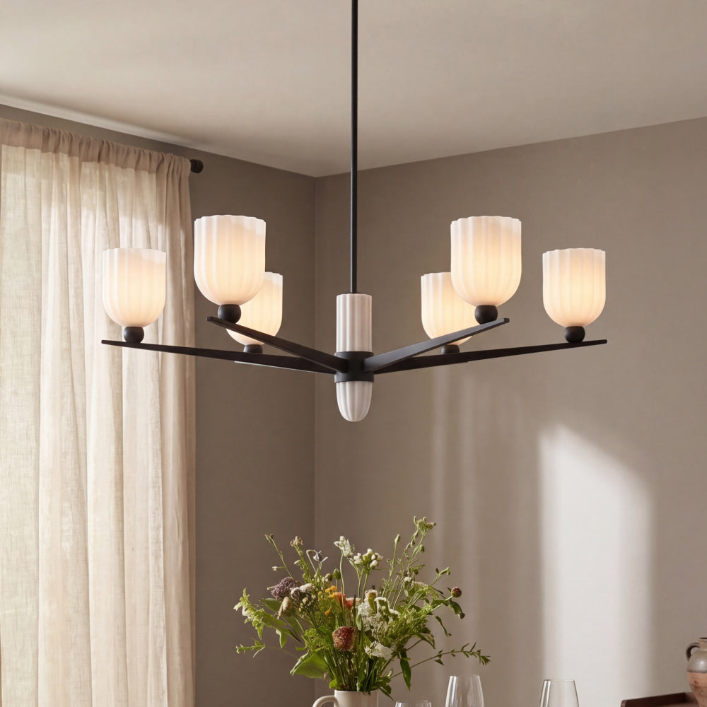 Savoy House Collier 6-Light Chandelier - Matte Black