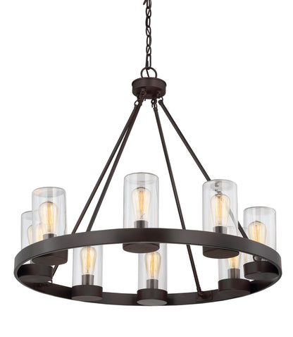 Inman 8-Light Outdoor Chandelier in English Bronze