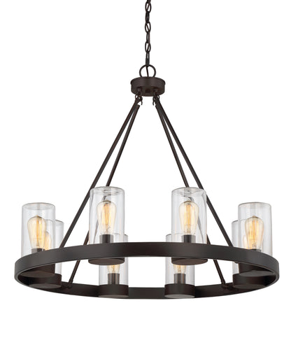 Inman 8-Light Outdoor Chandelier in English Bronze