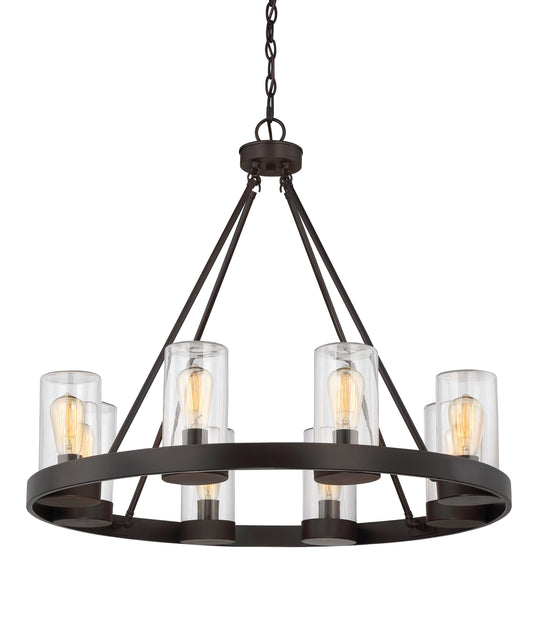 Inman 8-Light Outdoor Chandelier in English Bronze