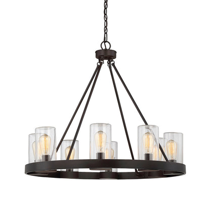 Savoy House Inman 8-Light Outdoor Chandelier English Bronze