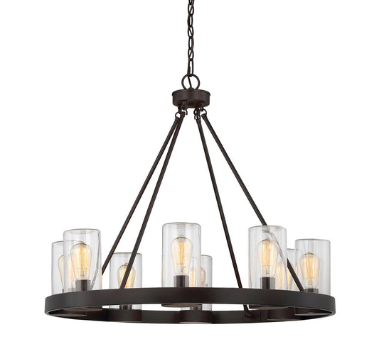 Savoy House Inman 8-Light Outdoor Chandelier English Bronze