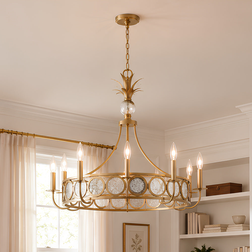 Savoy House Hearst 8-Light Chandelier - Noble Brass