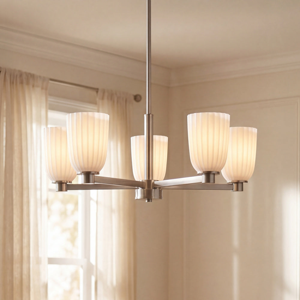 Savoy House Baldwin 5-Light Chandelier - Satin Nickel