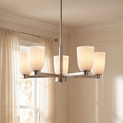 Savoy House Baldwin 5-Light Chandelier - Satin Nickel