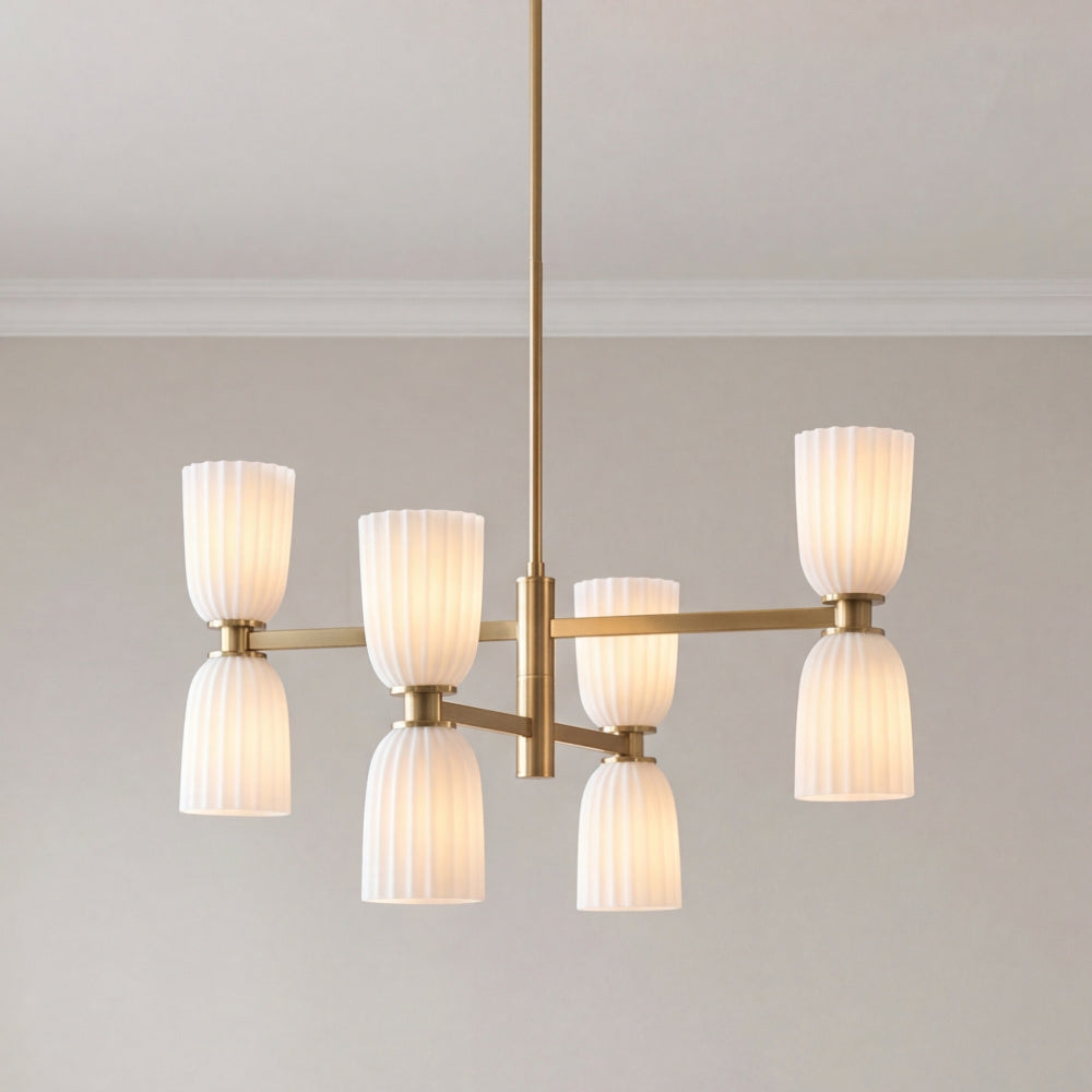 Savoy House Baldwin 8-Light Chandelier - Noble Brass