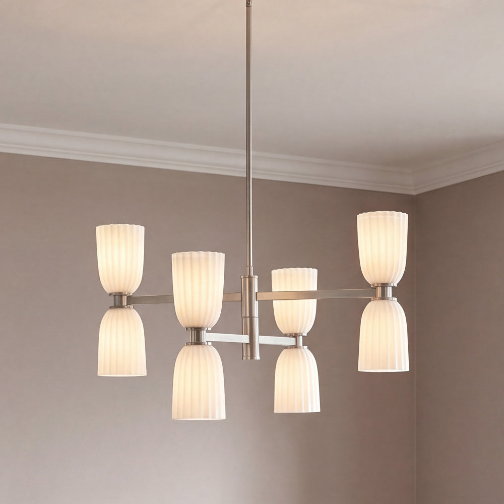 Savoy House Baldwin 8-Light Chandelier - Satin Nickel