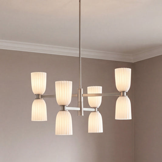 Savoy House Baldwin 8-Light Chandelier - Satin Nickel