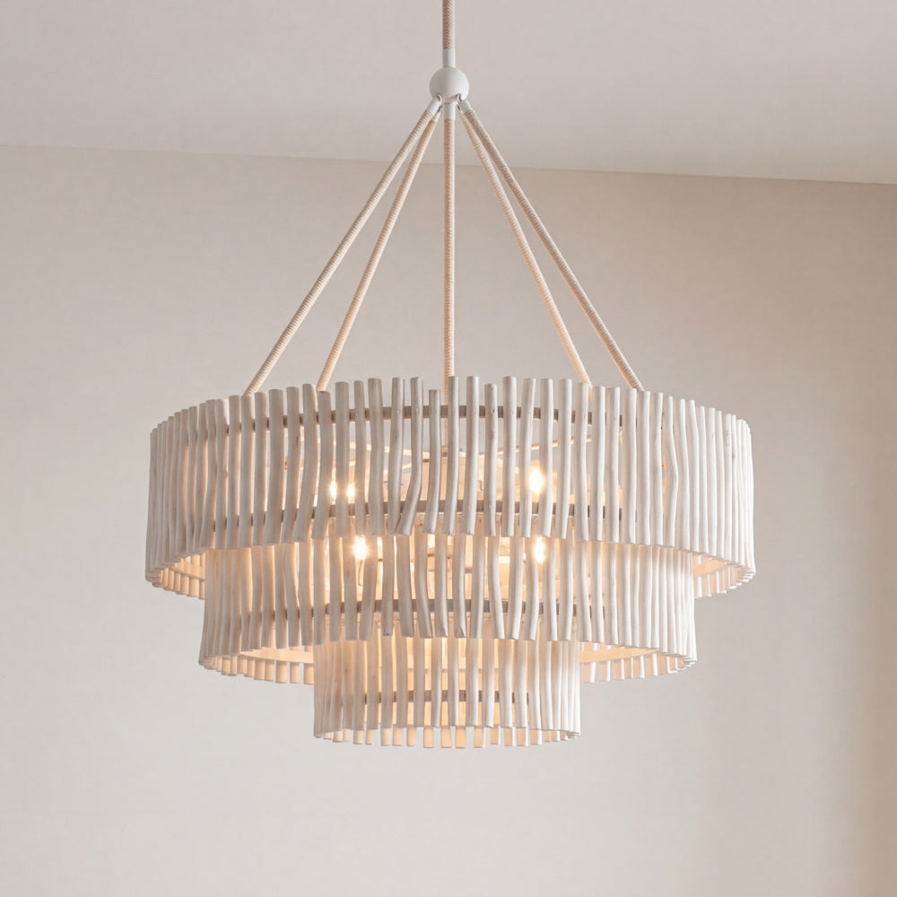 Savoy House Phong 9-Light Chandelier - Blanco