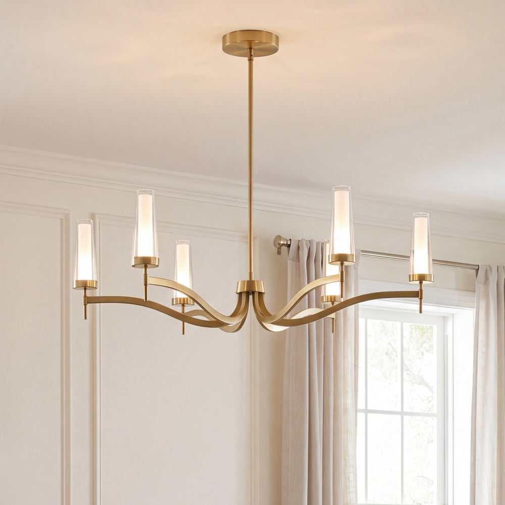 Savoy House Butler 6-Light Chandelier - Warm Brass