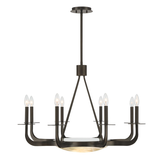 Savoy House Salford 9-Light Chandelier - Mediterranean Bronze