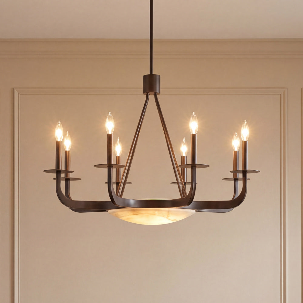Savoy House Salford 9-Light Chandelier by Dann Foley - Mediterranean Bronze