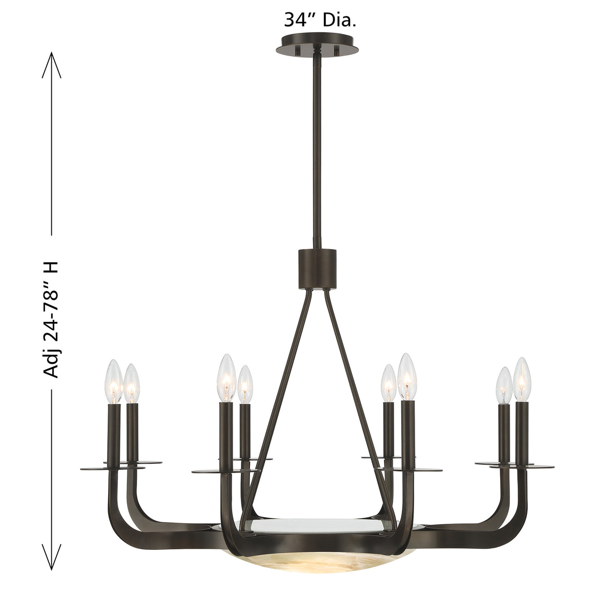 Savoy House Salford 9-Light Chandelier - alternate view