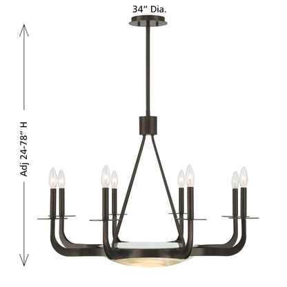 Savoy House Salford 9-Light Chandelier - alternate view