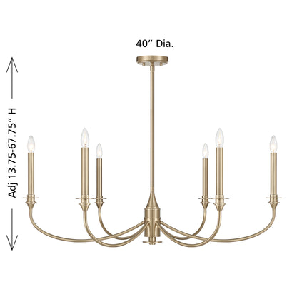 Savoy House Coventry 6-Light Chandelier - Matte Black, view 29
