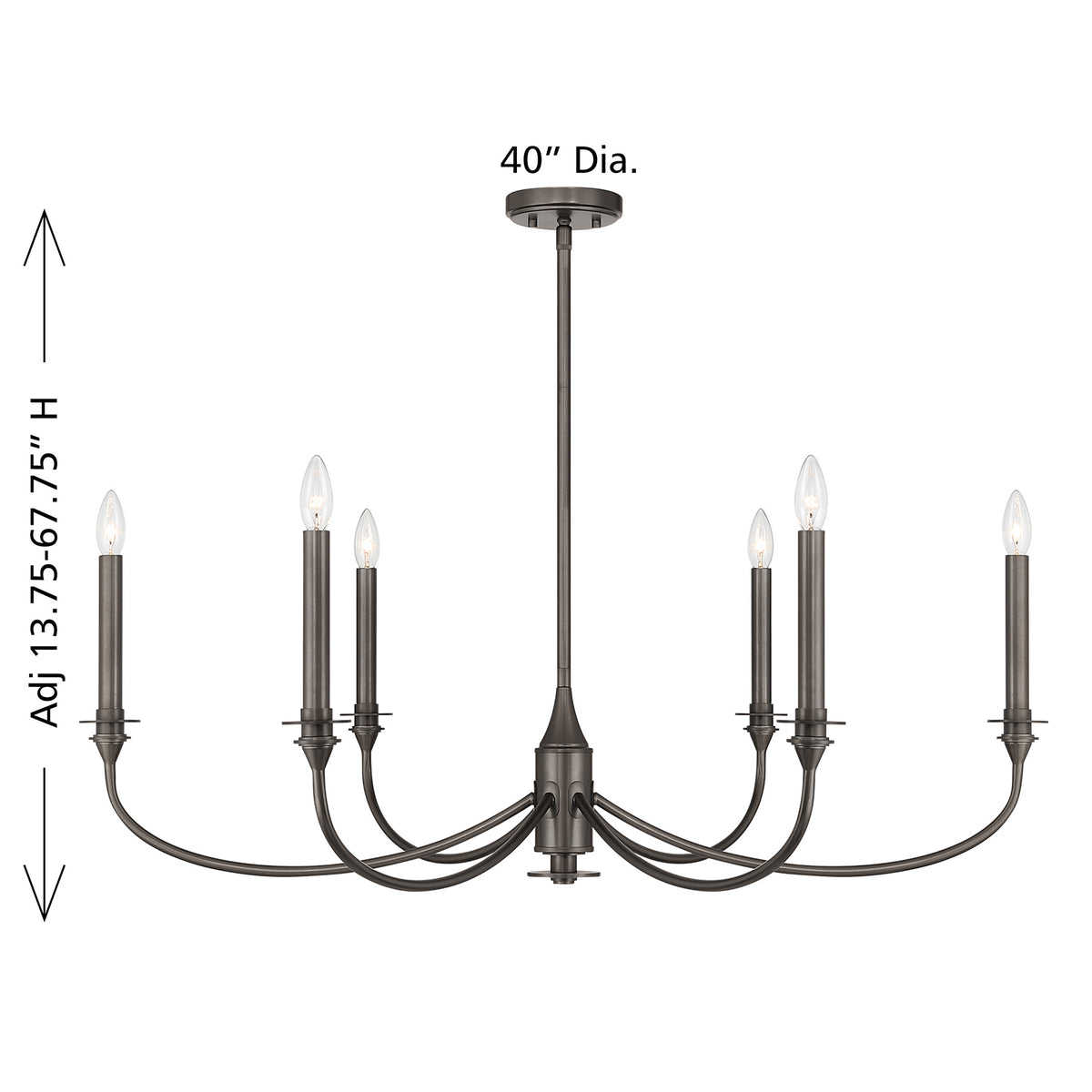 Savoy House Coventry 6-Light Chandelier - Matte Black, view 42