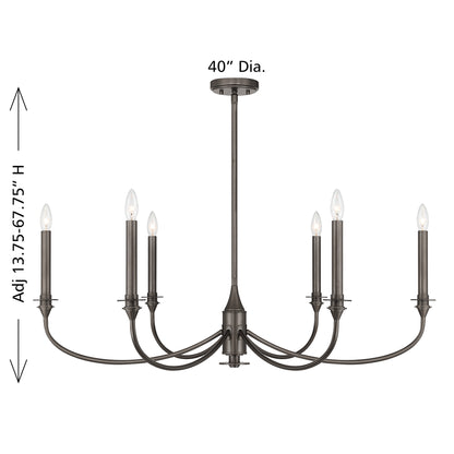 Savoy House Coventry 6-Light Chandelier - Matte Black, view 42