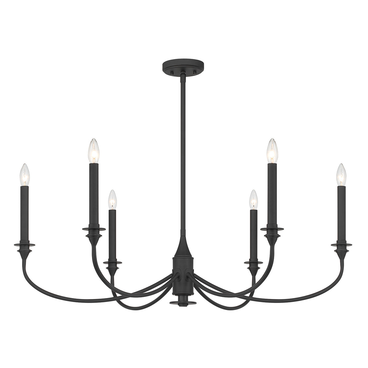 Savoy House Coventry 6-Light Chandelier - Matte Black, view 3