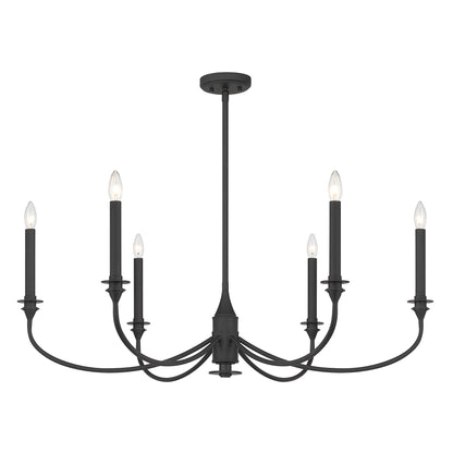 Savoy House Coventry 6-Light Chandelier - Matte Black, view 3