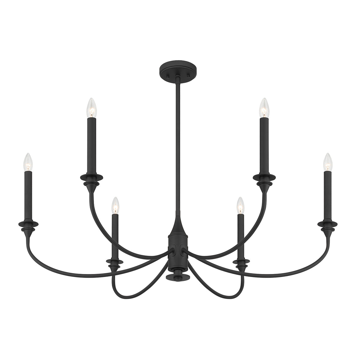 Savoy House Coventry 6-Light Chandelier - Matte Black, view 4