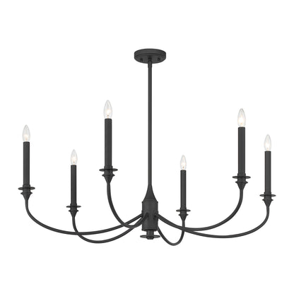 Savoy House Coventry 6-Light Chandelier - Matte Black, view 5
