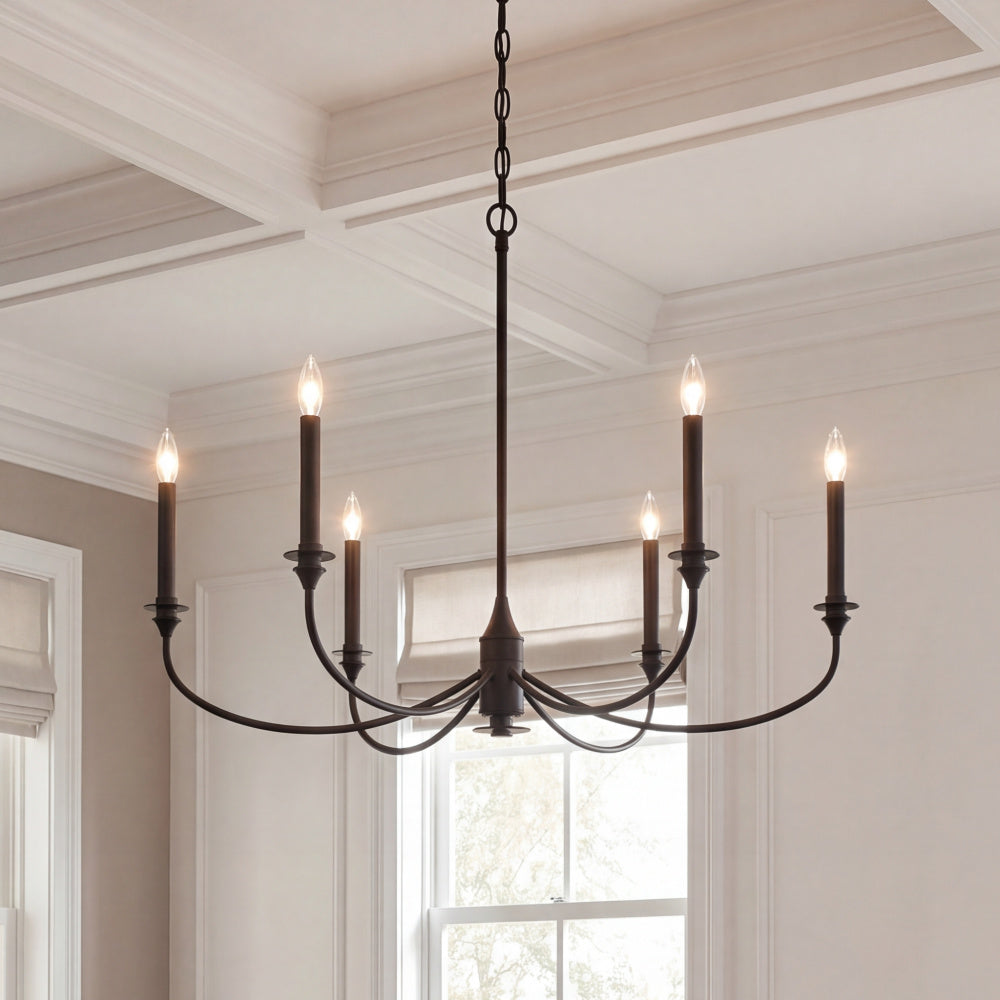 Savoy House Coventry 6-Light Chandelier - Matte Black, view 10