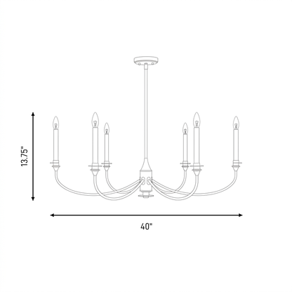Savoy House Coventry 6-Light Chandelier - Matte Black, view 8