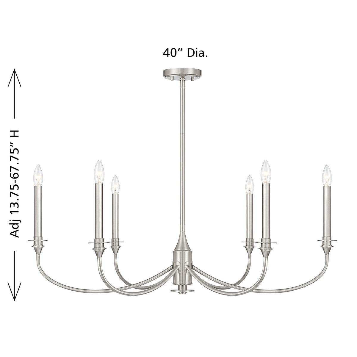 Savoy House Coventry 6-Light Chandelier - Matte Black, view 18