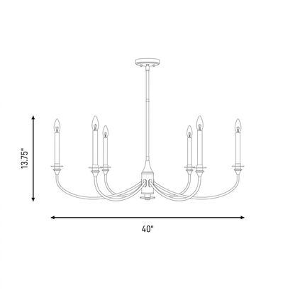 Savoy House Coventry 6-Light Chandelier - Matte Black, view 19