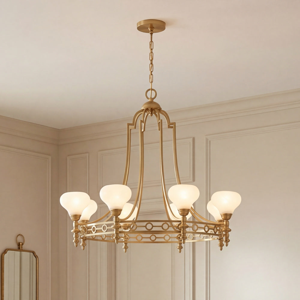 Savoy House Allston 8-Light Chandelier - Warm Brass