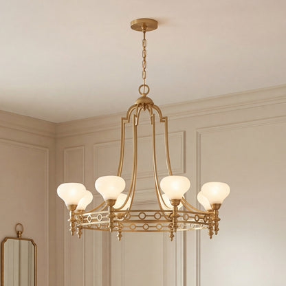 Savoy House Allston 8-Light Chandelier - Warm Brass