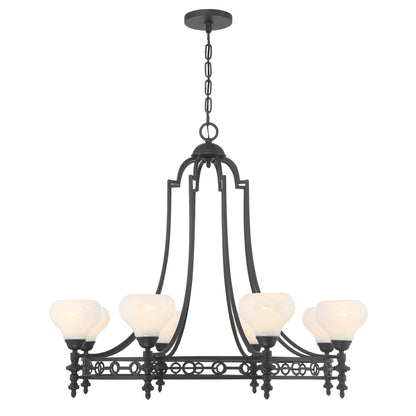 Savoy House Allston 8-Light Chandelier - Matte Black