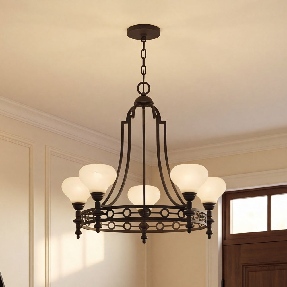 Savoy House Allston 5-Light Chandelier - Matte Black