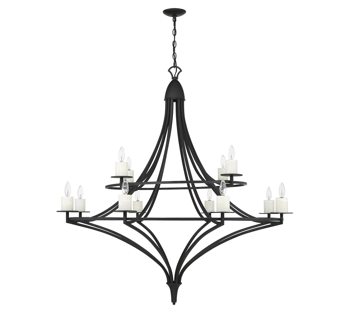 Director 12-Light Chandelier in Warm Brass