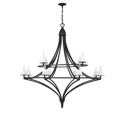 Director 12-Light Chandelier in Warm Brass