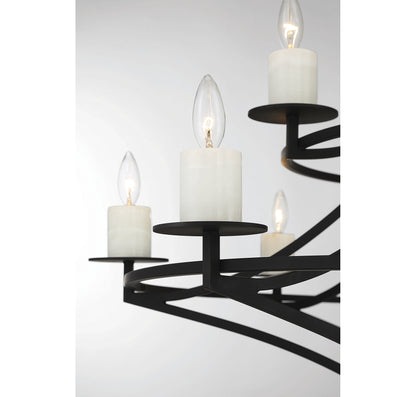 Director 12-Light Chandelier in Warm Brass