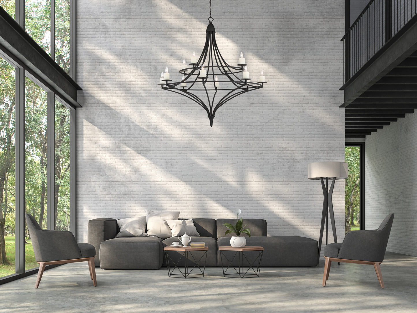 Director 12-Light Chandelier in Warm Brass
