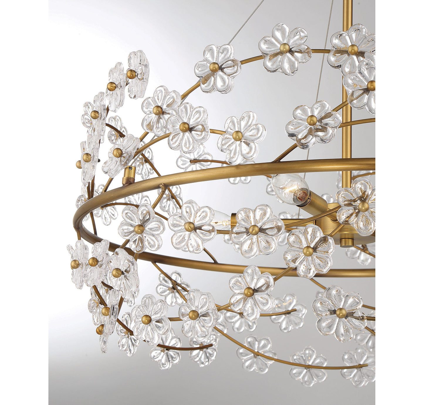 Camille 5-Light Chandelier in Warm Brass
