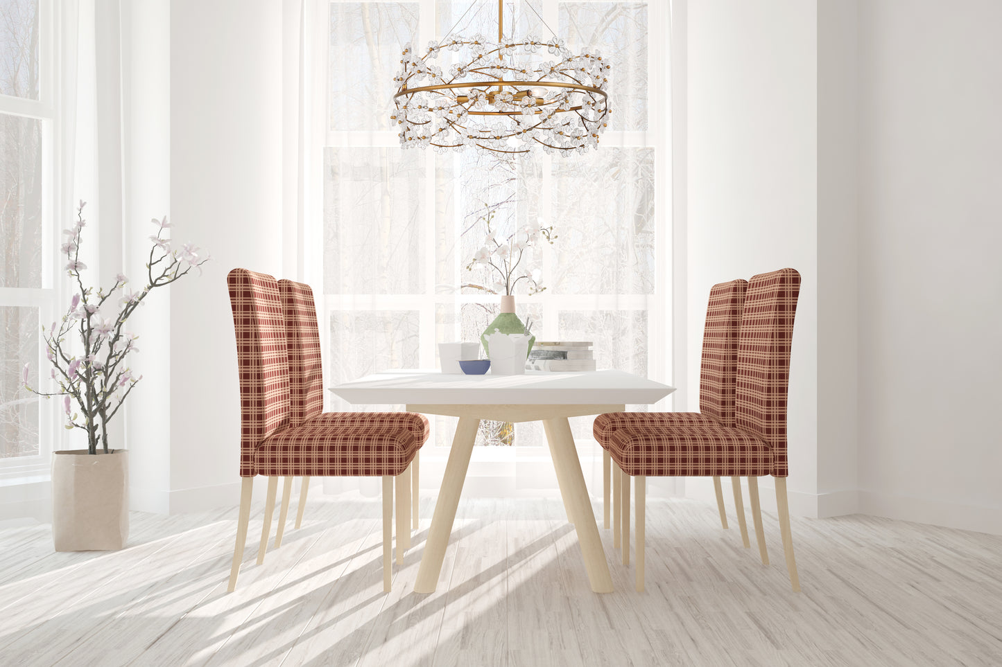 Camille 5-Light Chandelier in Warm Brass