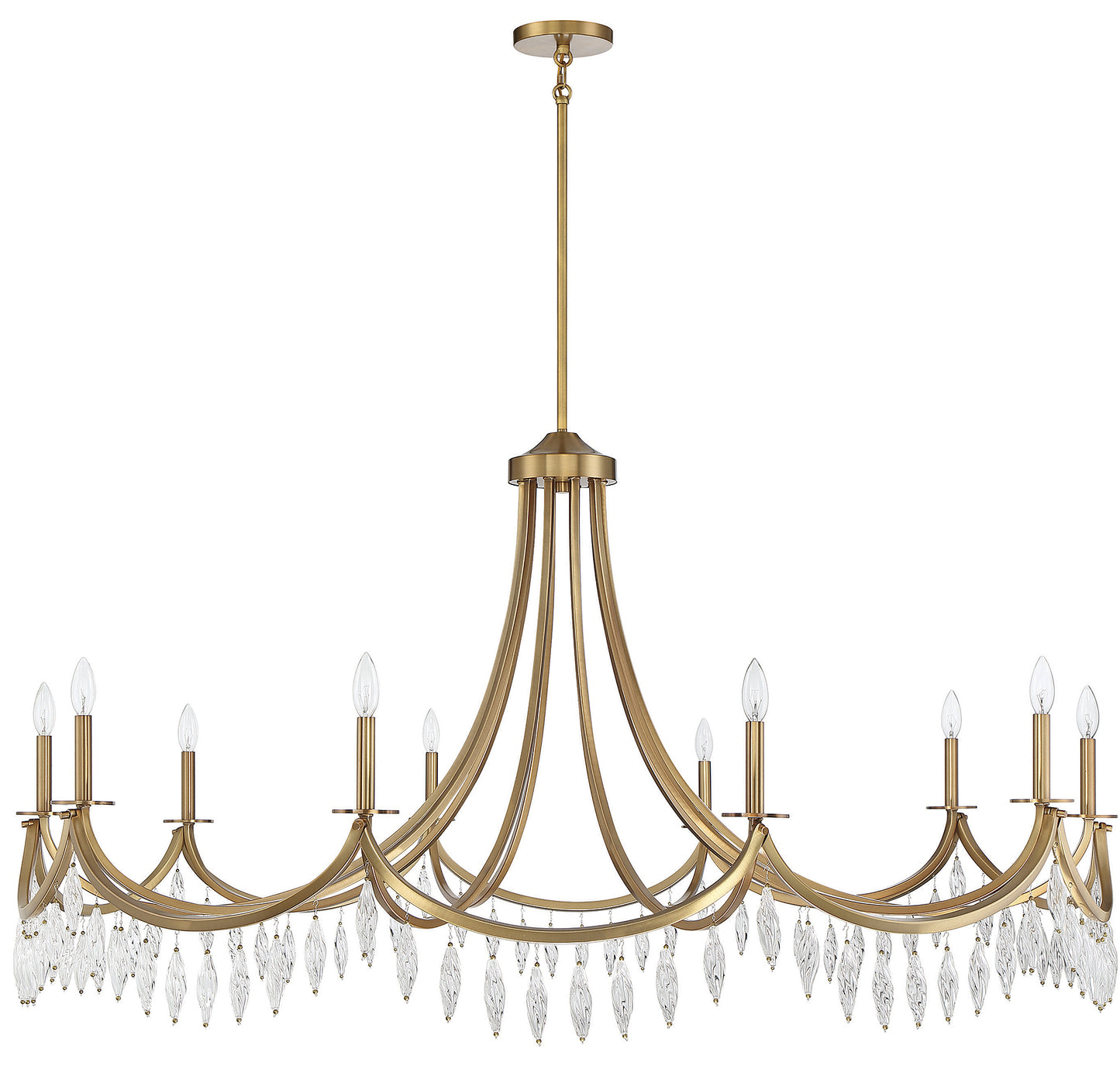 Kameron 10-Light Chandelier in Polished Nickel