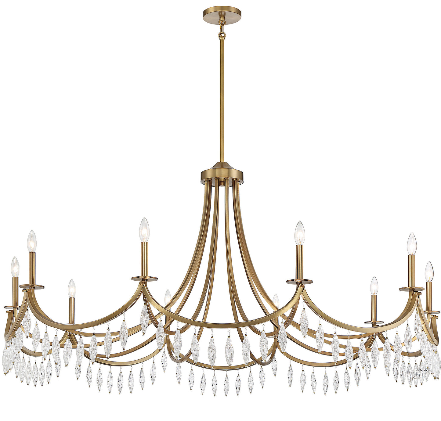 Kameron 10-Light Chandelier in Polished Nickel