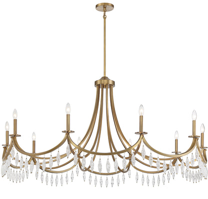 Kameron 10-Light Chandelier in Polished Nickel